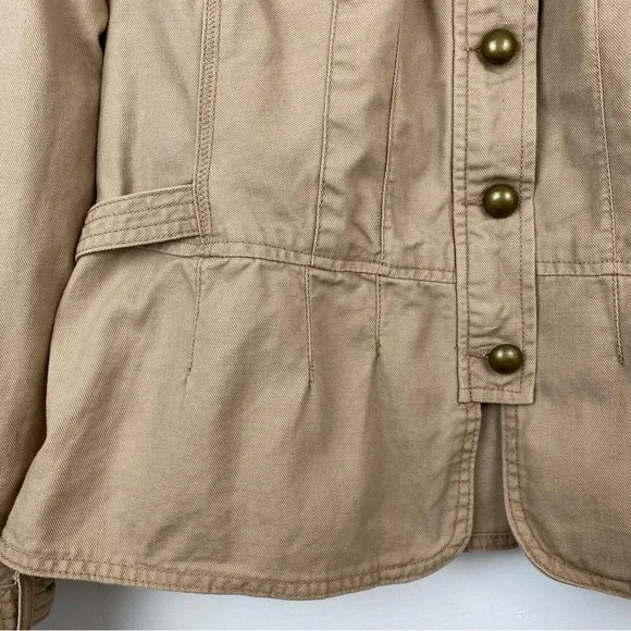 Motto size XL Women’s Tan Button Up Buckle Utility Jacket - Picture 4 of 6